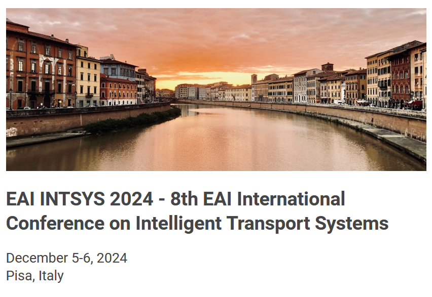 EAI INTSYS24 will be held as an on-site conference in Pisa, Italy