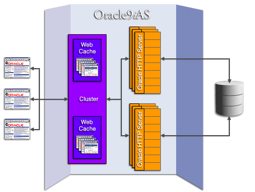 Two clustered Web caches share the load